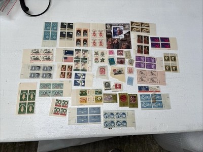 VINTAGE FUN LOT U.S. & FOREIGN MINTS/USED BLOCKS & SINGLES- SOME RARE 50+ AAA