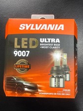 Sylvania 9007 6000k Led Ultra Powersports Fog Headlight Bulb 2 Pack New