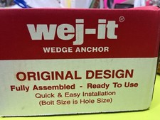 Original Wej-it Wedge Anchor 1/2 x 3 1/2 50 Pieces, Item 1232 VTG Made In USA