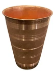 Pure Copper Water Glass Drinking Tumbler Set Of 2 PC 450ml Capacity