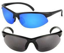 2 Pair of Lightweight Sport Wrap Bifocal Reading Sunglasses for Men and Women
