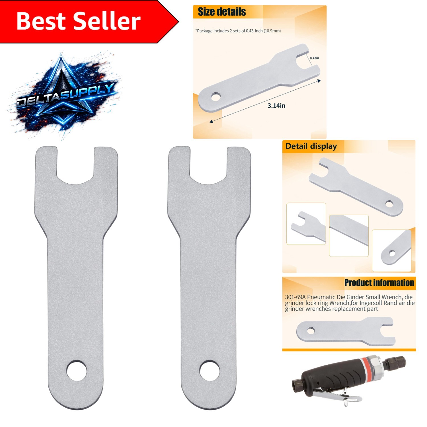 High-Quality 301-69A Air Die Grinder Wrench Set, Durable Sta