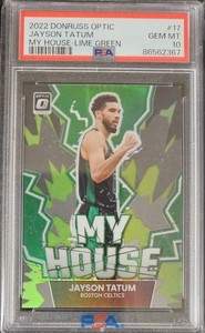 2022 Donruss Optic | Jayson Tatum PSA 10 | My House Lime Green /149 #17