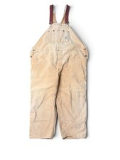 Carhartt Carpenter Brown Denim Bib Overalls Mens 52 X 30Double Knee USA