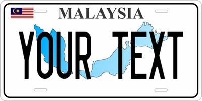 Malaysia Map  License Plate Personalized Auto Bike Motorcycle Tag