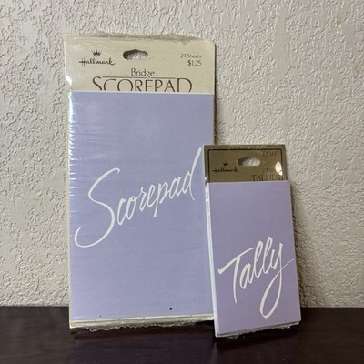 Vintage Hallmark Bridge Scorecards And Table Tallies