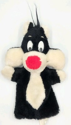 Vintage Warner Bros Character Sylvester Hand Puppet 1971 By Mighty Star