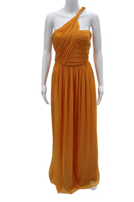 Mango Women Maxi Orange Sleeveless Beach Long Dress 100% Polyester Size M