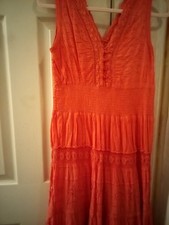 Boho Coral Size small Dress Sleeveless 