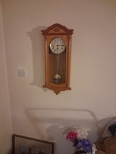 WM Widdop Westminster Chime Wall Clock - Fully Working Excellent Condition