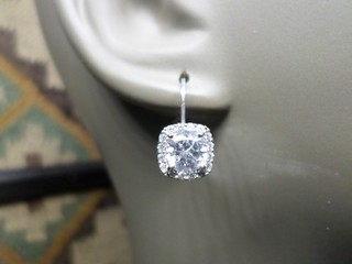 SINGLE Sterling Epiphany QVC CZ Diamonique Drop Earring
