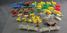 50 1960s Western Farm Agriculture Plastic Toy Animal Figure Playset Smilodon Lot