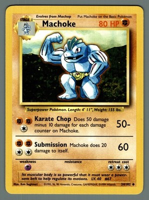 Machoke 034/102 Base Set Regular