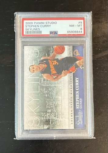 2009-10 Panini Studio - Skylines Stephen Curry Rookie #9 PSA 8