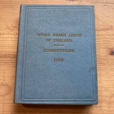 1960 United Grand Lodge of England Constitutions Masonic Book