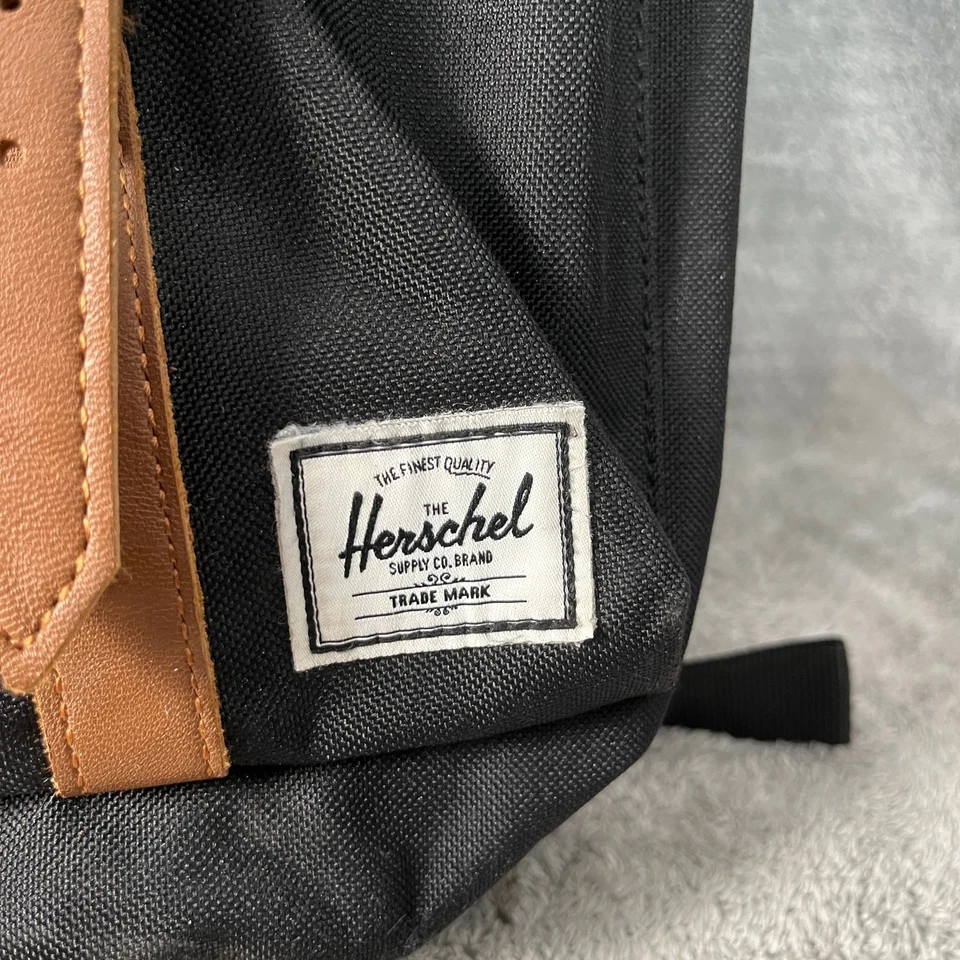 Herschel Supply Mochila Dawson’s Mochila Negro con Marrón y Hebillas Foto 2 de 4