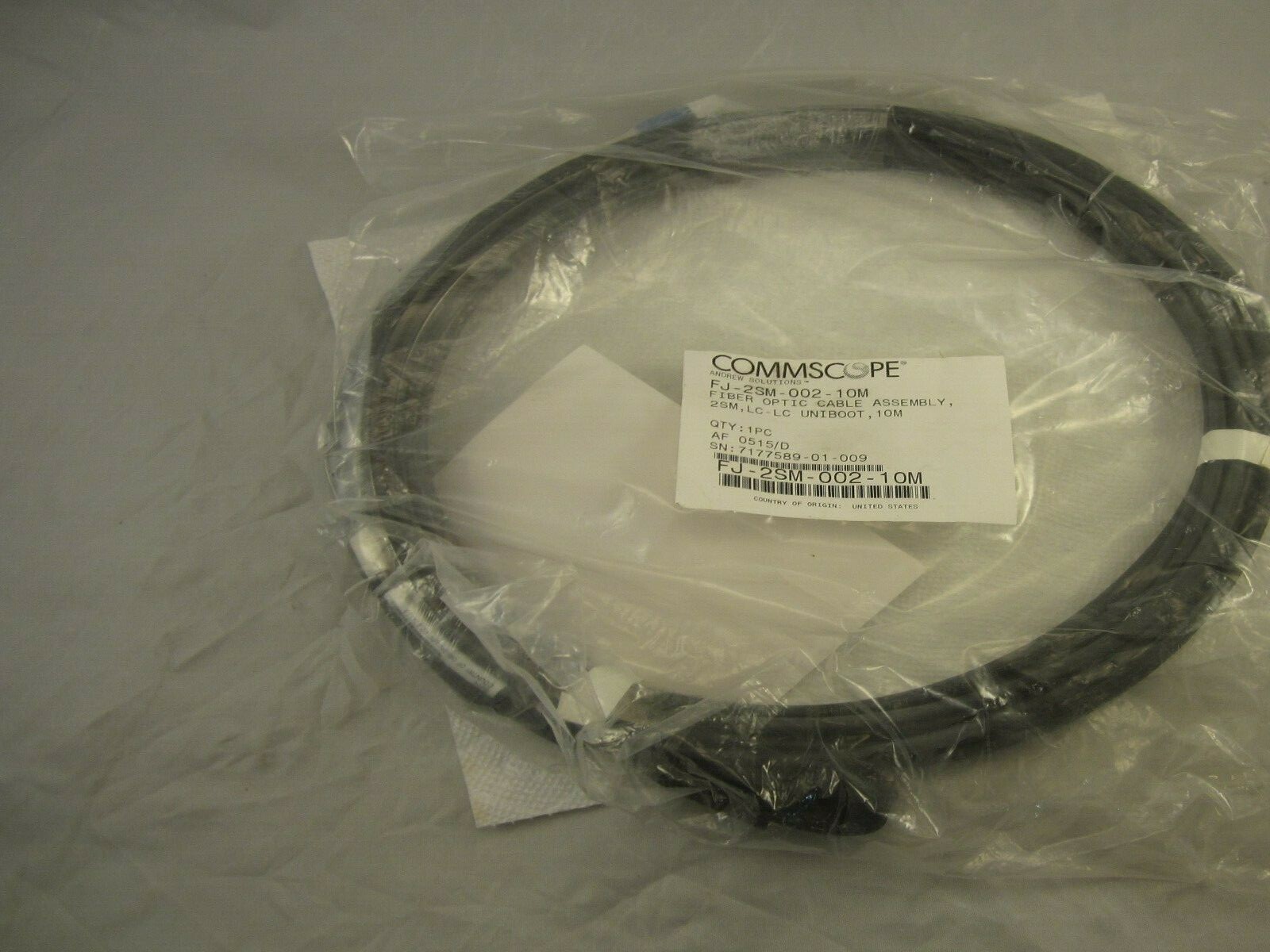 CommScope Fj-2sm-002-10m Fiber Optic Cable Assembly 2 SM Lc-lc Uniboot ...