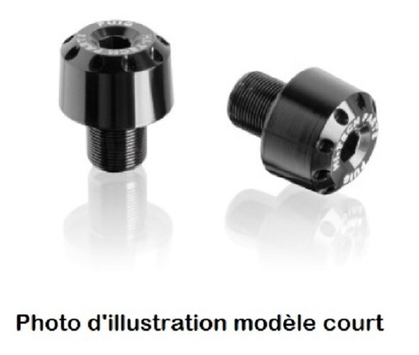 Embouts de guidon Puig Honda 6181 carbone court : accessoire de guidon moto