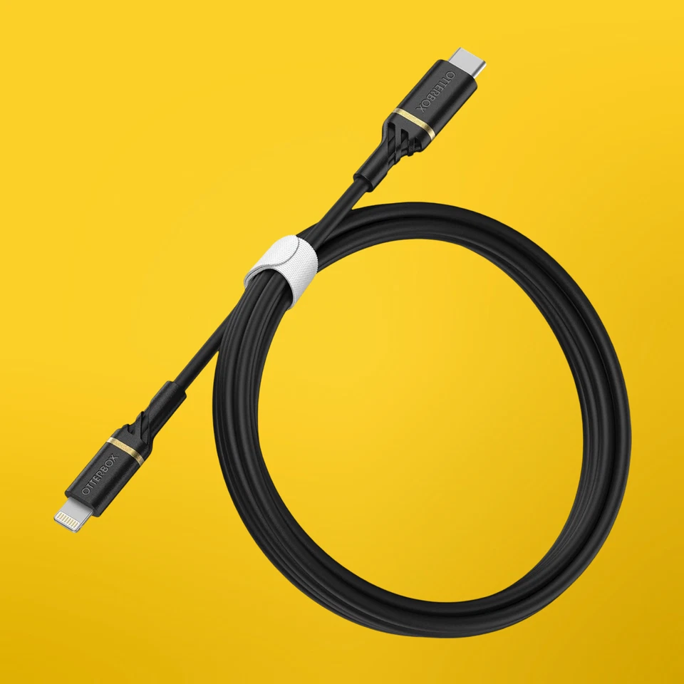 OtterBox Reinforced USB-C to MFi-Certified Lightning Cable - Fast Charge 1m - Image 3 of 4