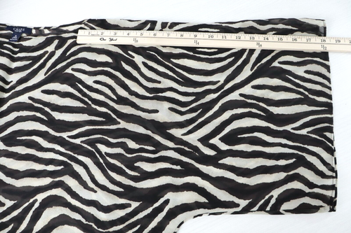 CHAPS Women's Sheer Polyester Poncho Blouse Kimono Sleeve Animal Print Size 1X - Picture 15 of 17