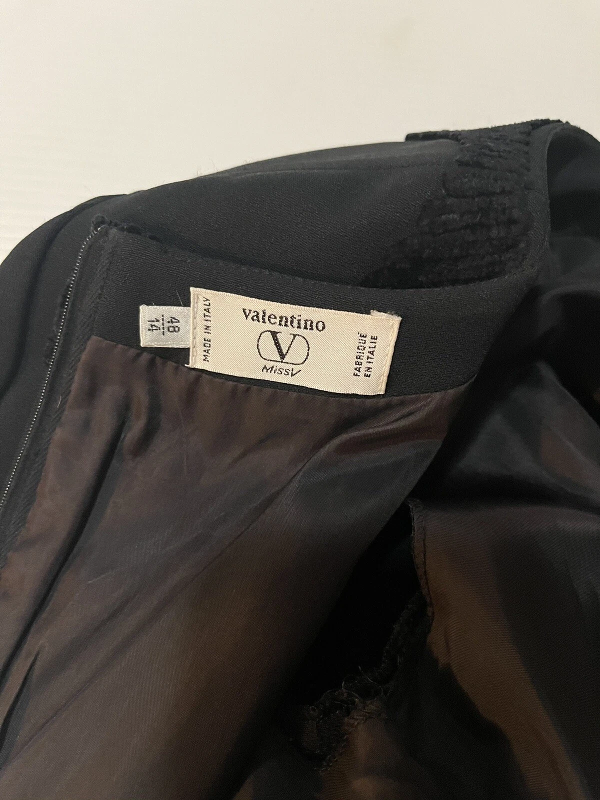 Abito e soprabito Valentino Miss V con accenti di velluto Made in Italy