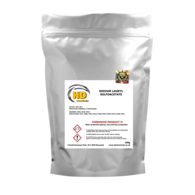100 g SLSA - Natriumlaurylsulfoacetat natürliches Schaummittel Shampoo KOSTENLOSE UK PP