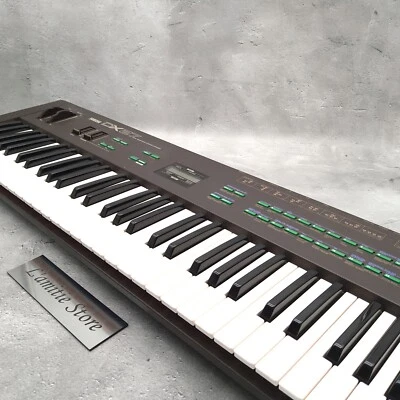 Vintage Yamaha DX 27 Digital Synthesizer Keyboard Musical Instrument Black Japan - Image 1 of 4