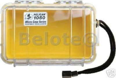 Pelican Micro Case Yellow Clear 1050 New 7.5 x 5 x  3.1