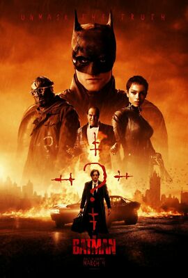2022 The Batman Movie Poster Print 11X17 Pattinson DC Comics Gotham City   