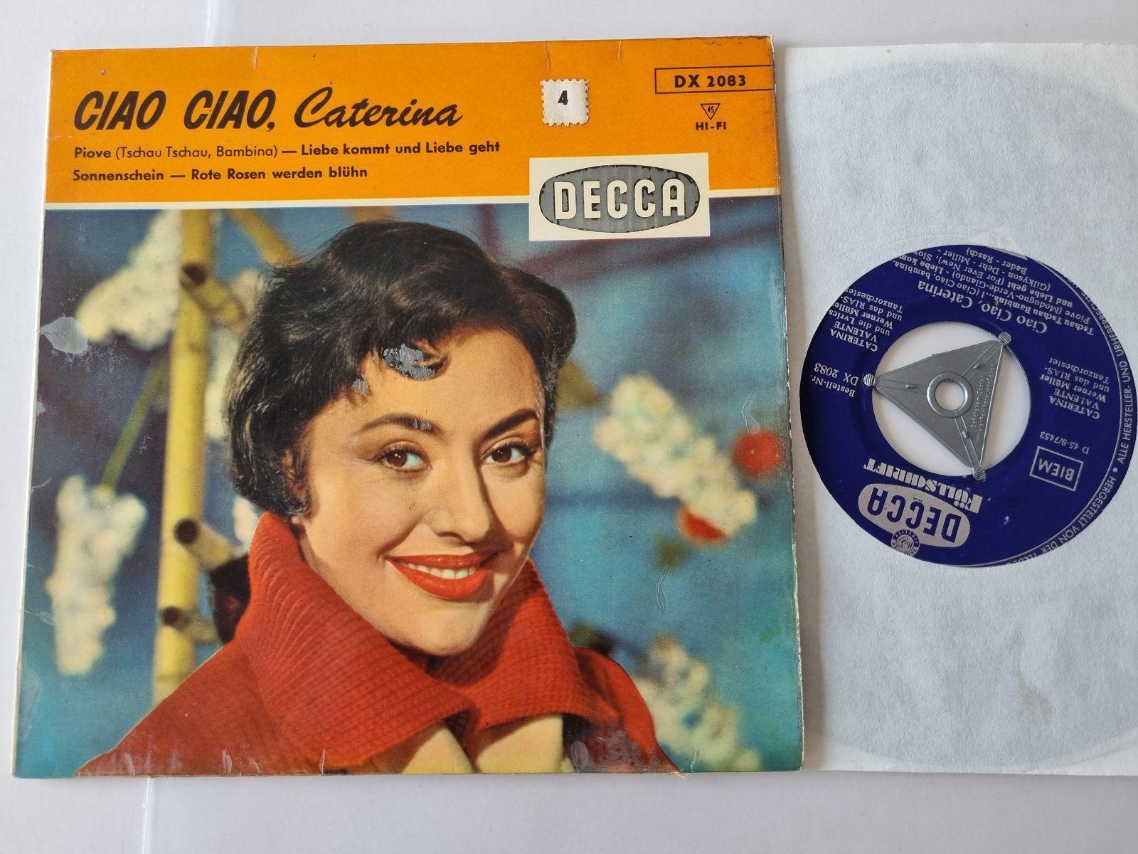 7"" Single Caterina Valente - Ciao Ciao, Caterina Vinyl EP Germany