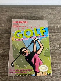 Bandai Golf Challenge Pebble Beach NES Nintendo Complete In Box CIB! Tested!