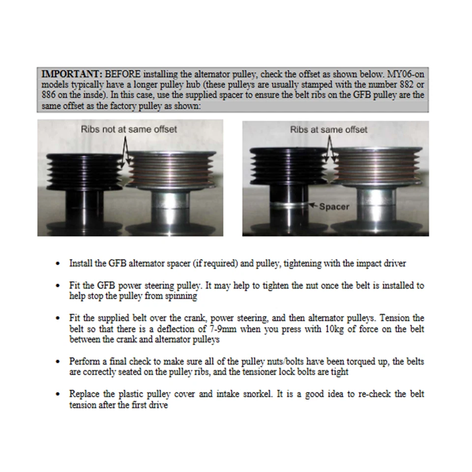 Kit de polea ligera Go Fast Bit grado aluminio para Subaru WRX STI Foto 4 de 4