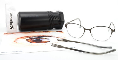 IC! BERLIN Brille model innocent graphite gray optic 51-20 150 + screw case