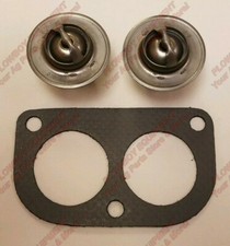 Thermostat & Gasket Set for John Deere AR48675 R124607 Tractor Combine Chopper 