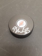 Joseph Blandisi New Jersey Devils Signed Hockey Puck with Beckett COA