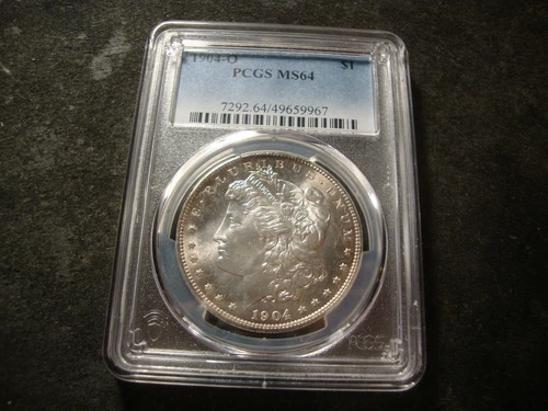 1904-O PCGS MS-64 Morgan Silver Dollar "Satin PL looking White Coin" Slabz