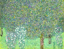 GUSTAV KLIMT CANVAS PICTURE PRINT WALL ART - Rosebushes under the Trees