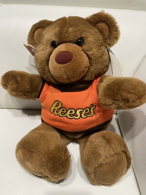Heartline Vtg 1987 15'' Brown Teddy Bear Reeses Chums Buddy Nutty Plush Toy