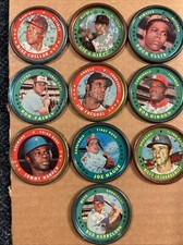 TOPPS COINS COLLECTION - LOT OF 10-Harrelson/Gibson/Fregosi/Ellis+POOR.