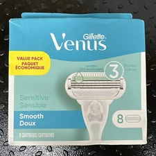 8 Gillette Venus Sensitive smooth Razor Blades Refill Cartridge Fit Swirl Shaver