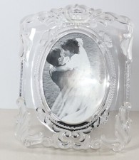 Mikasa Frame Princess Crystal Floral Picture Frame 11 1/4" Germany Heavy