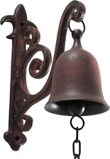 Antique Style Shopkeepers Triple Bell ~ Vintage Cast Iron Dinner Bell as Entry