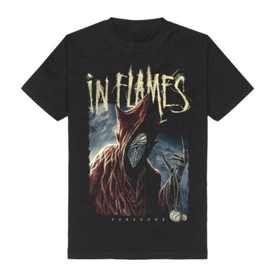 IN FLAMES Band Foregone Cotton Black Full Size Men Women Tee Shirt