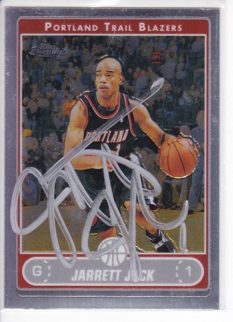 JARRETT JACK SIGNED 2005-06 TOPPS CHROME NO.110 CARD AUTOGRAPH COA