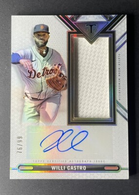 2021 Topps Willie Castro Jumbo Relic Autograph /99 Detroit Tigers Auto