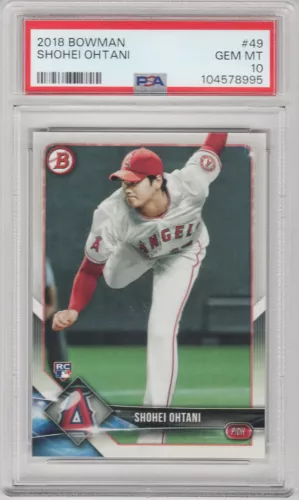 2018 Bowman SHOHEI OHTANI rookie RC #49 PSA 10 - Los Angeles Dodgers