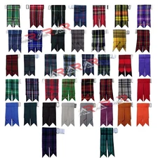 Kilt Flashes Scottish highland Multi Colors Tartan comes Heavy Buckle & Garter 