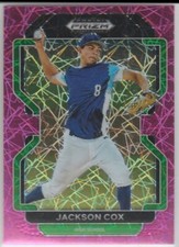 2022 Prizm Draft Picks Neon Pink Velocity #PDP50 Jackson Cox RC Colorado Rockies