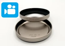 🎦VIDEO👀🌟Near MINT🌟 Contax GK-54 Front Lens Cap w/ Metal Hood GG-1 From JAPAN