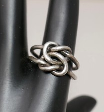 Sterling Silver Double Love Knot Rings Size 8